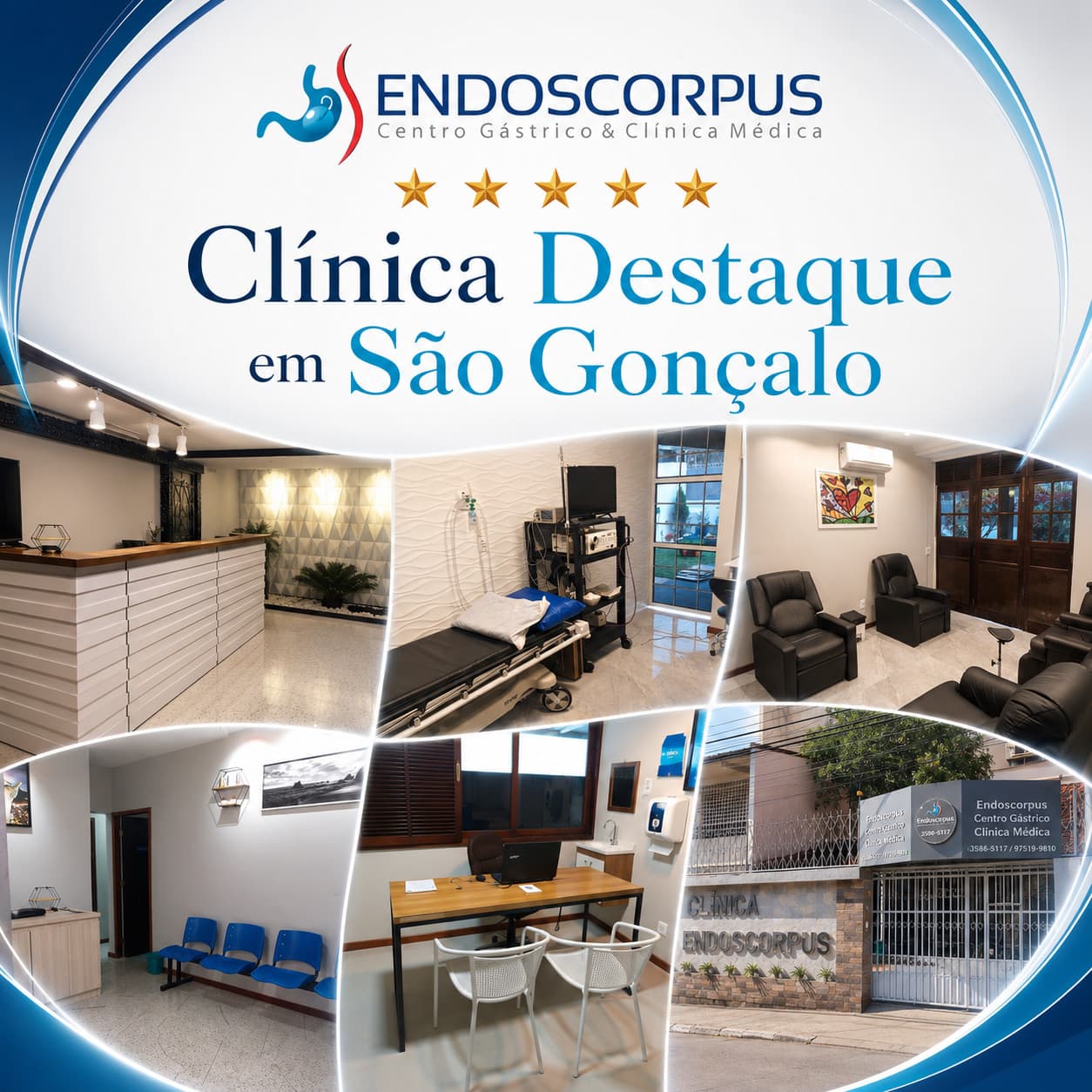 Estrutura e equipe da Endoscorpus em São Gonçalo